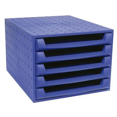 Module 5 tiroirs ouvert bleu
