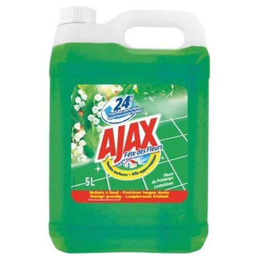 Bidon 5 litres ajax détergent multi-usages senteur brassée de fleurs