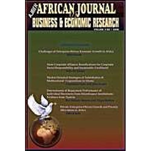 Challenges Of Enterprise-Driven Economic Growth In Africa (African Journal Of Business And Economic Research, Vol 3 No 1, 2008