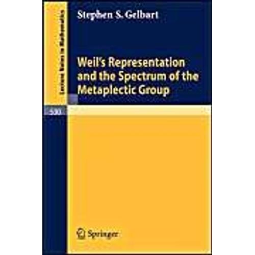 Weil's Representation And The Spectrum Of The Metaplectic Group