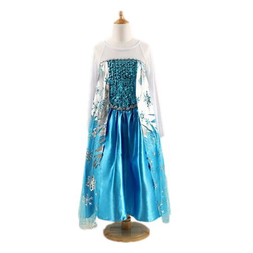 Robe Elsa Enfant 2 À 14 Ans Déguisement Elsa Costume Reine De Neige Bonne Qualité Envoie Immédiat 