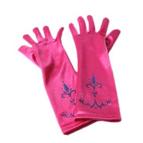 Beaux Gants Reine Des Neiges Elsa Anna Bleu Rose Turquoise Rouge Paillettes Bleues Motif Fleurs De Lys Enfant Adulte Déguisement Tenue Princesse Cosplay Beau Tissu Qualité Boutique Black Sugar 
