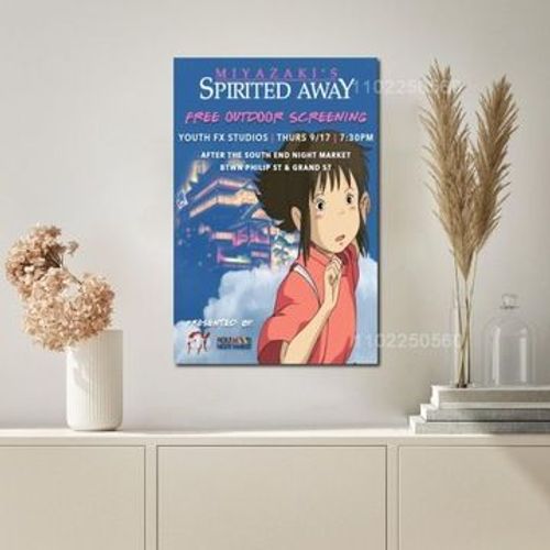 Affiche toile Manga chihiro affiche d¿¿corative,mpression murale Poster pour salon chambre ¿¿ coucher d¿¿cor sans cadre(20*30cm)