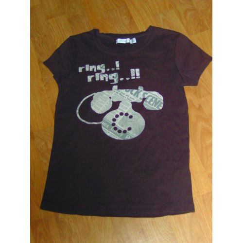 T-Shirt Zara "Ring Ring" Motif Journal