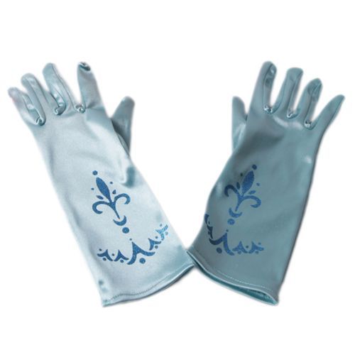 Beaux Gants Reine Des Neiges Elsa Anna Bleu Rose Turquoise Rouge Paillettes Bleues Motif Fleurs De Lys Enfant Adulte Déguisement Tenue Princesse Cosplay Beau Tissu Qualité Boutique Black Sugar 