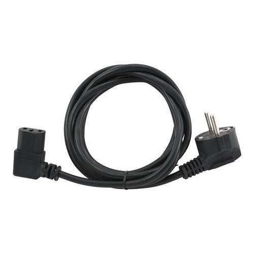 Gembird PC-186A-VDE - Câble d'alimentation - CEE 7/7 (M) incliné pour IEC 60320 C13 à angle droit - 10 A - 1.8 m - moulé - noir