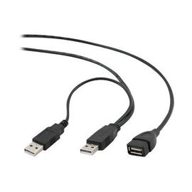 Gembird CCP-USB22-AMAF-3 - Rallonge de câble USB - USB (F) pour USB (M) - 90 cm - moulé - noir
