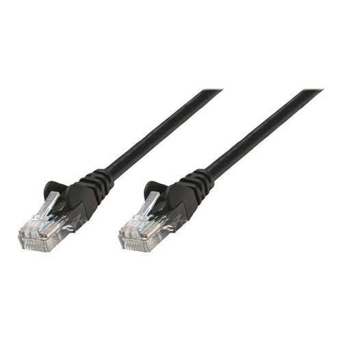 Intellinet Network Patch Cable, Cat5e, 5m, Black, CCA, U/UTP, PVC, RJ45, Gold Plated Contacts, Snagless, Booted, Lifetime Warranty, Polybag - Cordon de raccordement - RJ-45 (M) pour RJ-45 (M) - 5...
