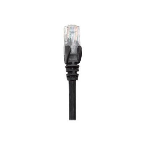 Intellinet Network Patch Cable, Cat5e, 1m, Black, CCA, U/UTP, PVC, RJ45, Gold Plated Contacts, Snagless, Booted, Lifetime Warranty, Polybag - Cordon de raccordement - RJ-45 (M) pour RJ-45 (M) - 1...