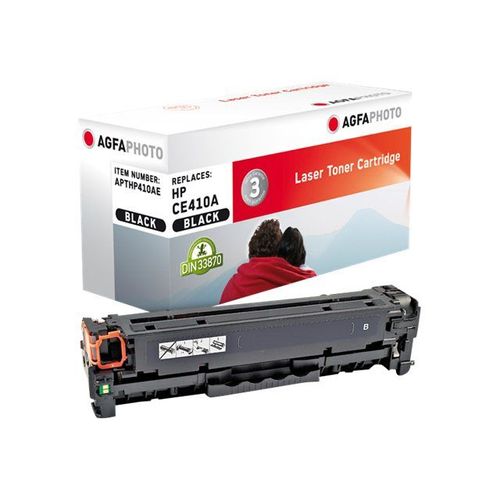 AgfaPhoto - Noir - cartouche de toner (équivalent à : HP CE410A ) - pour LaserJet Pro 300 color M351a, 300 color MFP M375nw, 400 color M451, 400 color MFP M475