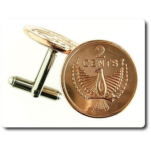 Boutons De Manchettes   Pièce De Monnaie Authentique " Iles Salomon