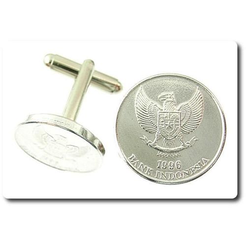 Boutons De Manchettes   Pièce De Monnaie Authentique " Indonesie