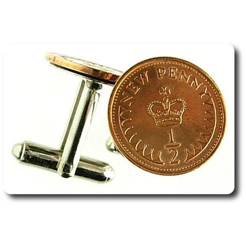 Boutons De Manchettes   Pièce De Monnaie Authentique " Royaume-Uni
