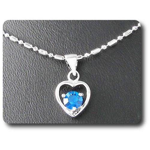Pendentif Oxyde De Zirconium  5 Mm Plaqué Or Blanc 18 K + Chaine