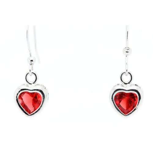 Boucles D'oreille Oxyde De Zirconium 2x7 Mm Plaqué Or Blanc 18 K