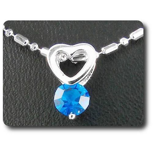 Pendentif  Oxyde De Zirconium  5 Mm Plaqué Or Blanc 18 K + Chaine