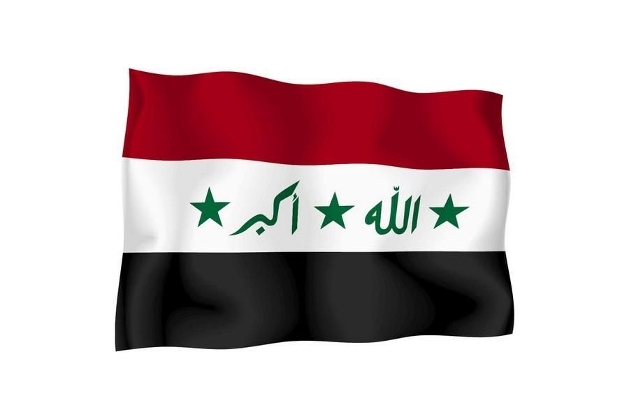 Sticker autocollant drapeau exterieur vinyle voiture moto iraq irak irakien 