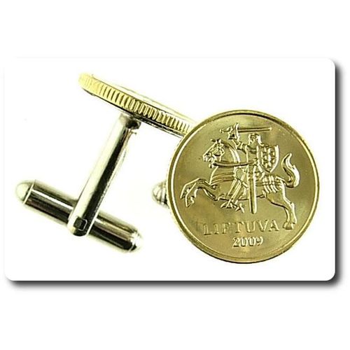 Boutons De Manchettes   Pièce De Monnaie Authentique " Lituanie