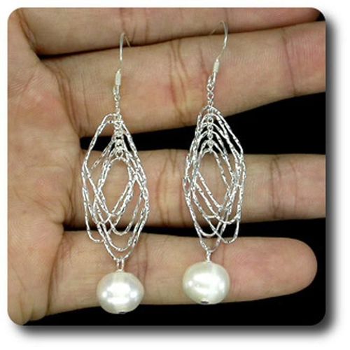 Boucles D'oreille Perle   Argent 925