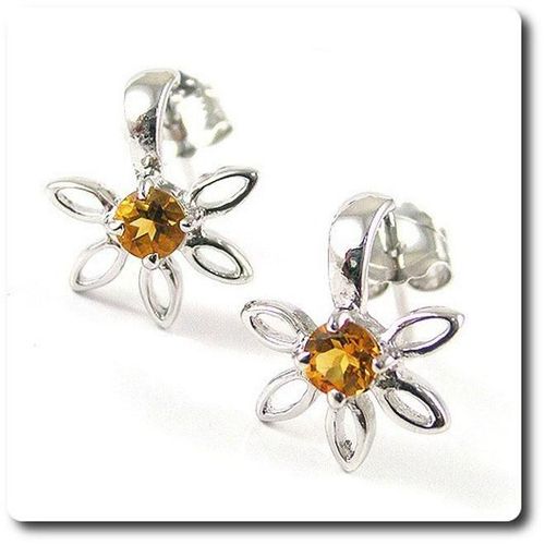 Boucles D'oreille Citrine   Argent 925