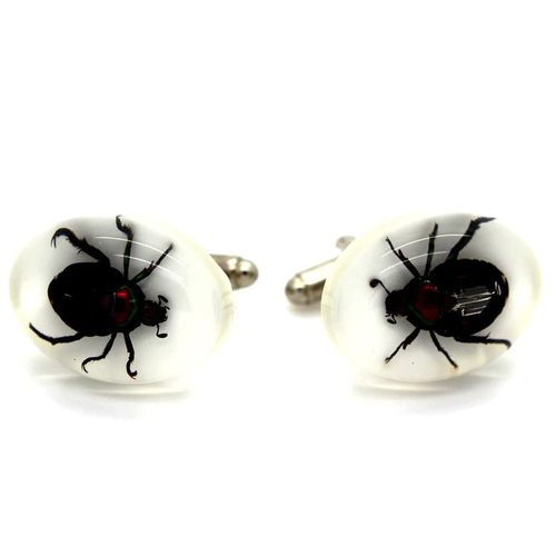 Boutons De Manchettes Scarabée  Authentique