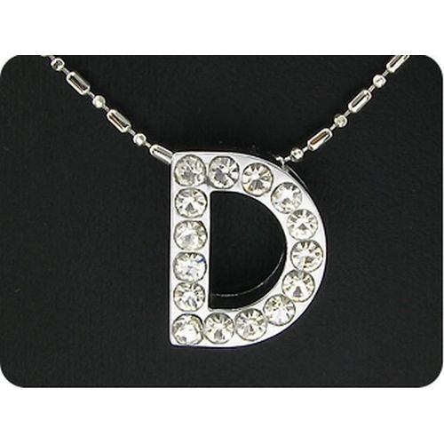 Pendentif Oxyde De Zirconium Plaqué Or Blanc 18 K - D