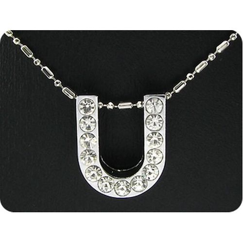 Pendentif Oxyde De Zirconium Plaqué Or Blanc 18 K - U