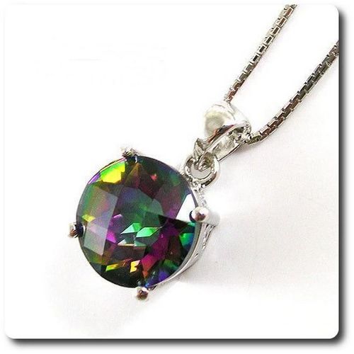 Pendentif Topaze Mystic   Argent 925