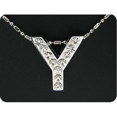 Pendentif Oxyde De Zirconium Plaqué Or Blanc 18 K - Y