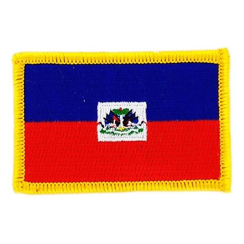 Patch Écusson Brodé Drapeau  Haiti  Haitien  Thermocollant  Insigne Blason