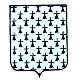 Ecusson patche Bretagne badge Breizh thermocollant drapeau Breton petit 45x30mm 