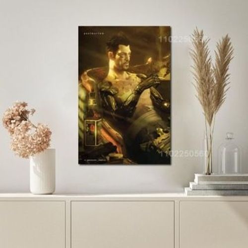Affiche pla de jeu de la r¿¿volution humaine Deus Ex sur toile,mpression murale Poster pour salon chambre ¿¿ coucher d¿¿cor sans cadre(30*40cm)