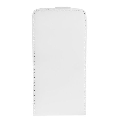Etui Samsung Galaxy Alpha Business Class Blanc-Etui Cuir-Ouverture Verticale