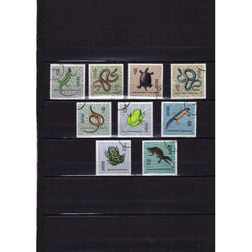 Pologne 1963 Série De 9 Timbres Oblitérés.