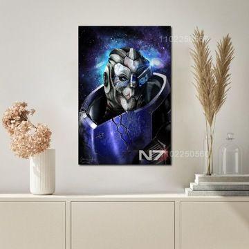 Affiche Garrus sur toile, gros plan, affiche effet de masse,...