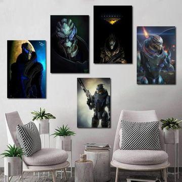 Affiche Garrus sur toile, gros plan, affiche effet de masse,... - 2