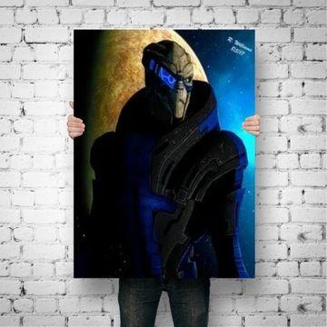 Affiche Garrus sur toile, gros plan, affiche effet de masse,... - 4