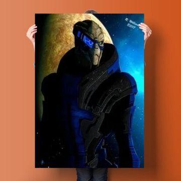 Affiche Garrus sur toile, gros plan, affiche effet de masse,... - 5