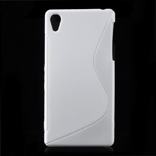 Pour Sony Xperia Z2 : Etui Silicone Blanc / Brillant Design En S