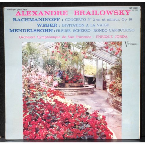 Rachmaninov / Rachmaninoff Concerto 2 Alexandre Brailowsky  San Francisco  Enrique Jorda + Weber & Mendelssohn