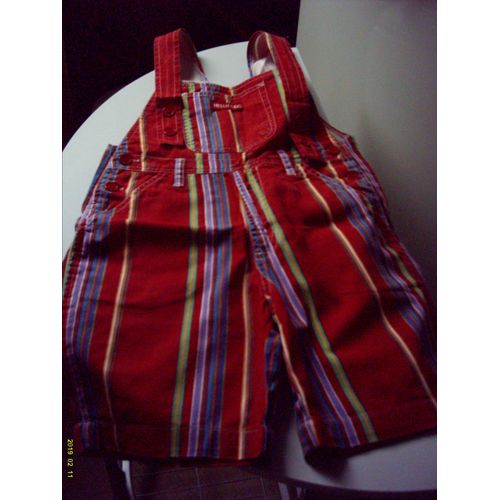 Salopette Short 6 Ans En Rouge, Hello Kids