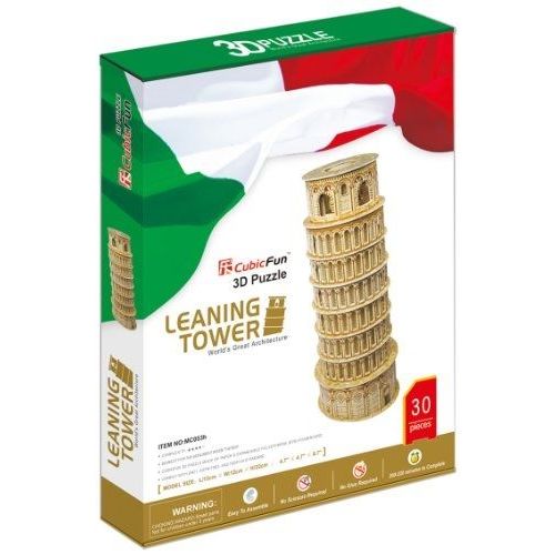 Puzzle 30 Pièces - Puzzle 3d - Tour De Pise (Difficulté : 5/8)