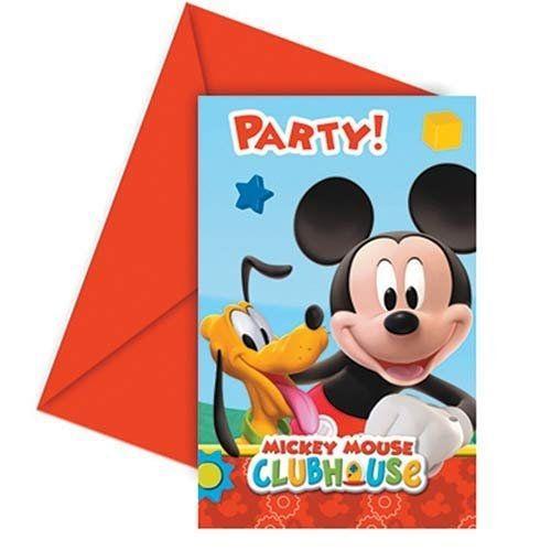 Carton D'invitation Mickey Disney© - Taille Unique