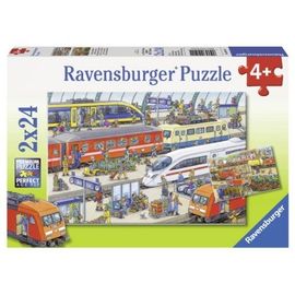 Ravensburger 09191 Lot De 2 Puzzles Tohu-Bohu À La Gare 24 Pièces Par Puzzle