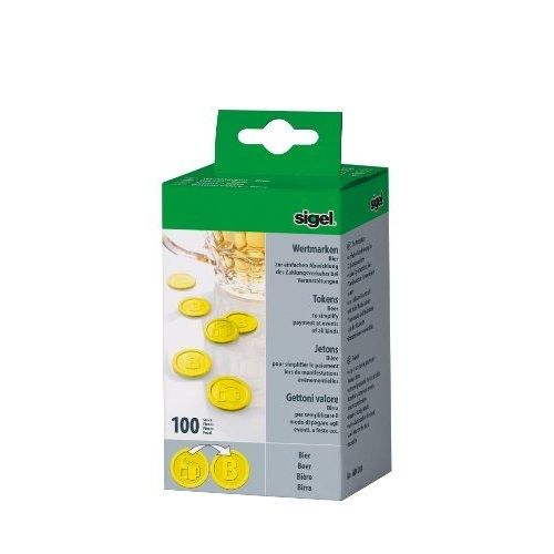 Sigel Jetons Plastique Motif En Relief Rouge Diamètre 25 Mm Lot De 100