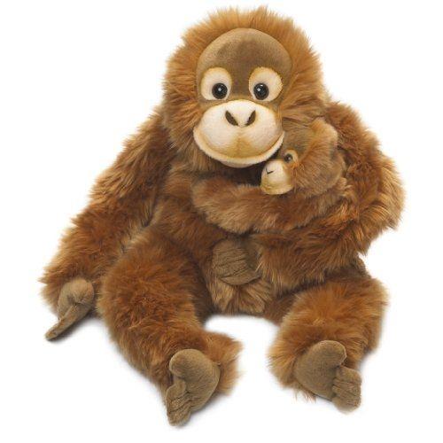 Wwf - 15191007 - Peluche - Maman Orang Outang Avec Bébé - 25 Cm