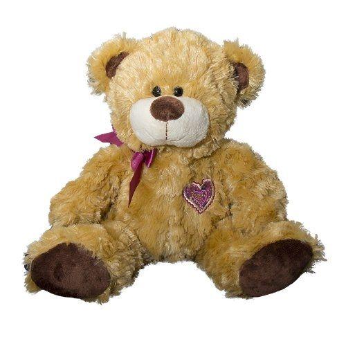 Wild Planet - All About Nature - K7536 - Peluche - Ours Avec Ruban - Rose - 36 Cm