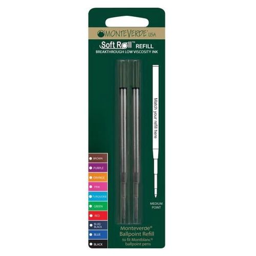 2 Monteverde Recharge Bille Compatible Montblanc2 Monteverde Recharge Bille Compatible Montblanc® Bleu