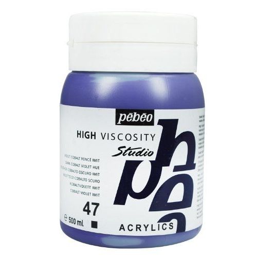 Pébéo Peinture Acryliques Pot De 500 Ml Violet Cobalt Foncé Imitation