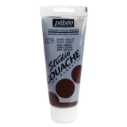 Pébéo Peinture Gouache 1 Tube De 100 Ml Ombre Brûlée